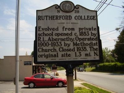 Rutherford College Marker image. Click for full size.