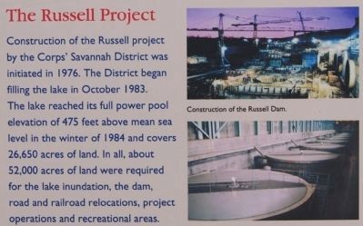 Richard B. Russell Dam Marker -<br>The Russell Project image. Click for full size.