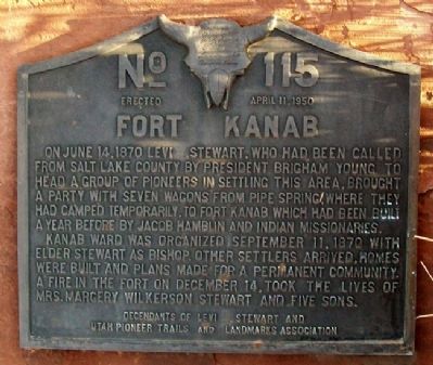 Fort Kanab Marker Photo, Click for full size