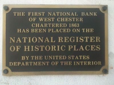 first national bank of chester county west chester pa