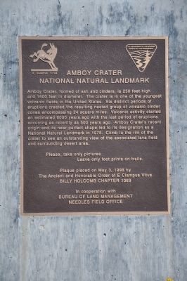 Amboy Crater Marker image. Click for full size.