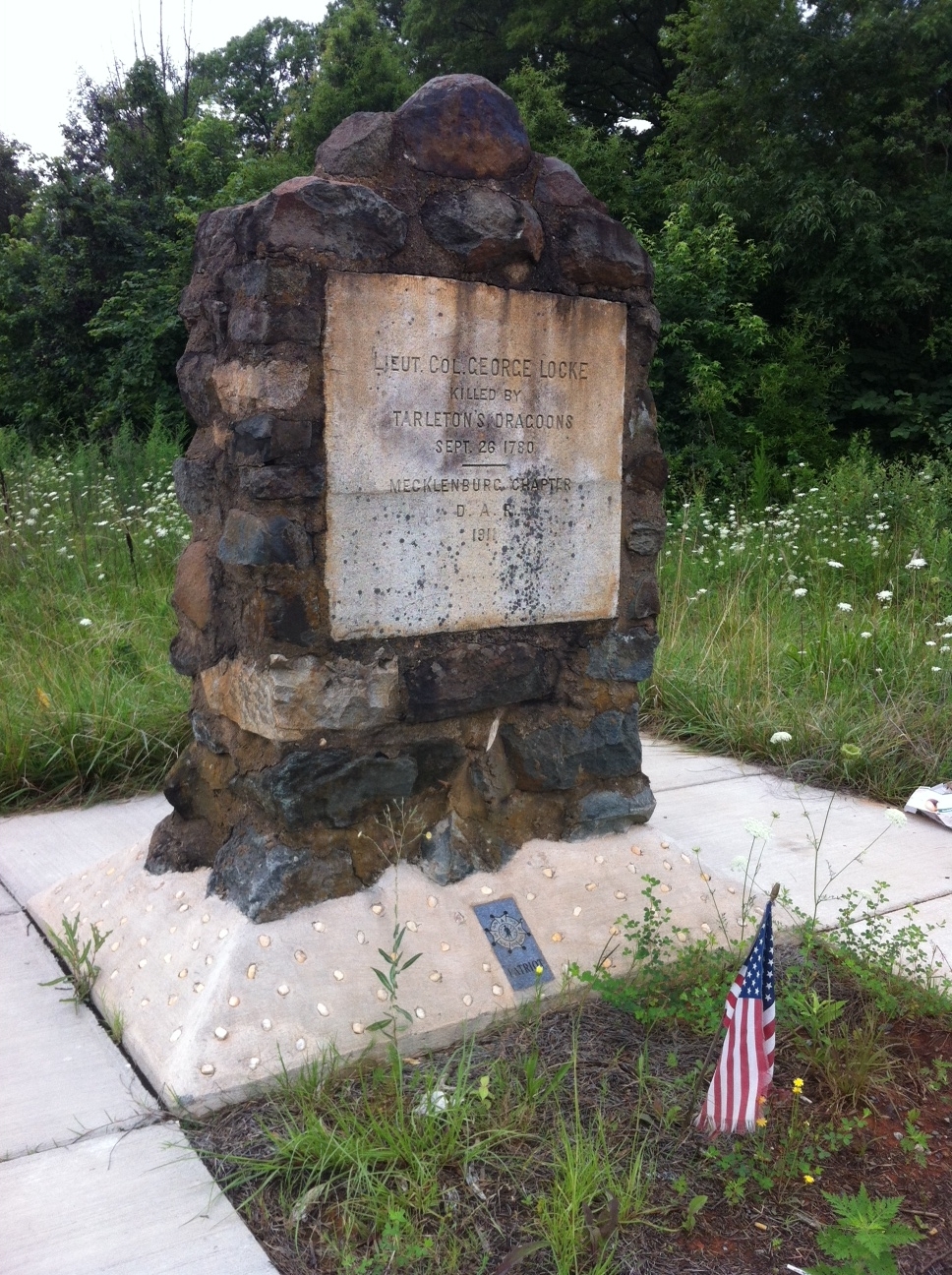 Memorial to Lieut. Col. George Locke Marker