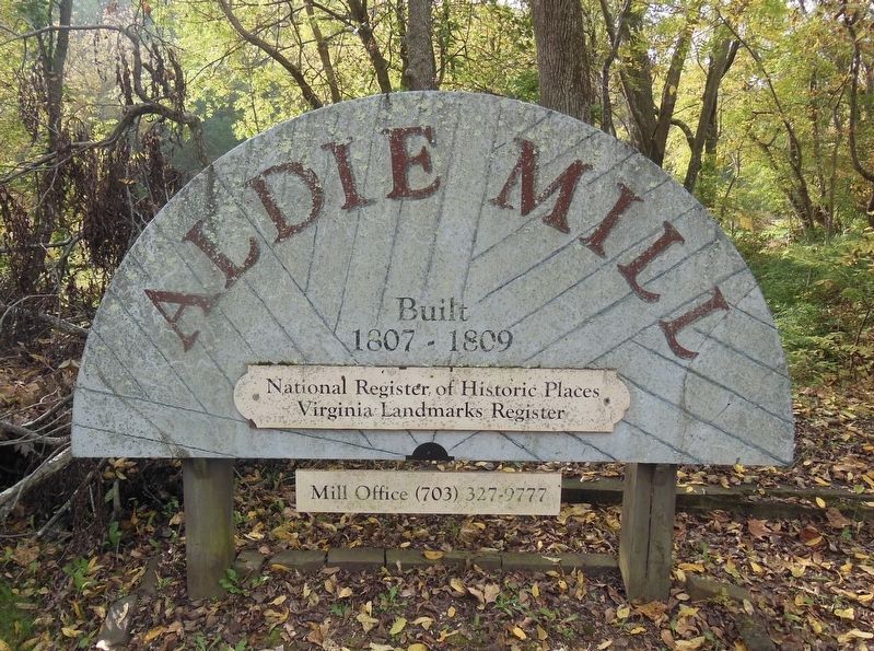 Sign At Aldie Mill image. Click for full size.