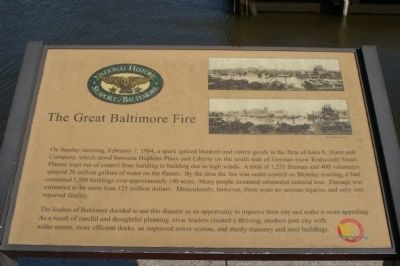 The Great Baltimore Fire Marker image. Click for full size.