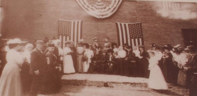 The unveiling of the First Womans Rights Convention plaque image. Click for full size.