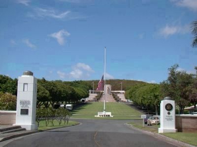 Entrance to the National Memorial Cemetery of the Pacific image. Click for full size.