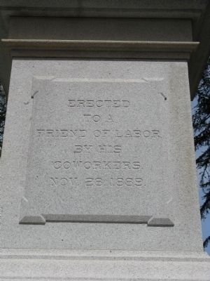 A. J. Stevens Monument Inscription - Front of Monument image. Click for full size.
