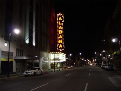 Night View Of The Alabama Theatre's Sign and Marquee image. Click for full size.