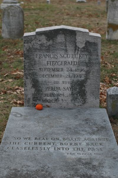 F. Scott Fitzgerald's and His Wife Zelda's Gravestones image. Click for full size.