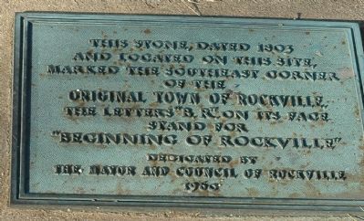 Rockville Boundary Stone Marker image. Click for full size.