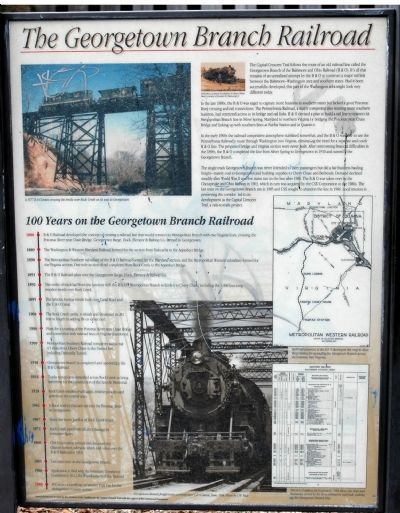 The Georgetown Branch Railroad Marker image. Click for full size.