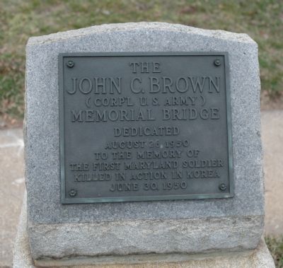 John C. Brown Memorial Bridge Marker image. Click for full size.