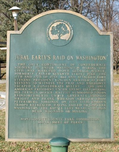 Jubal Early's Raid on Washington Marker image. Click for full size.