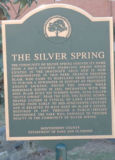 The Silver Spring Marker image. Click for full size.