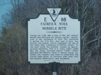 Fairfax Nike Missile Site Marker image. Click for full size.
