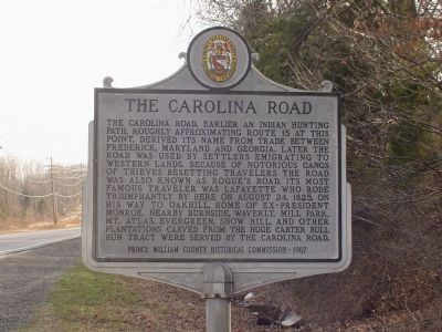 The Carolina Road Marker. Click for full size. The Carolina Road Marker image. Click for full size.