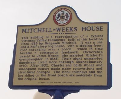 Mitchell-Weeks House Marker image. Click for full size.