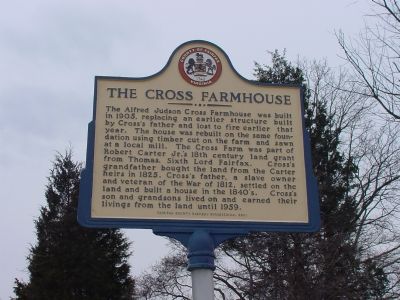 The Cross Farmhouse Marker. Click for full size. The Cross Farmhouse Marker image. Click for full size.