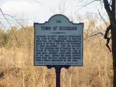 Town of Occoquan Marker. Click for full size. Town of Occoquan Marker image. Click for full size.