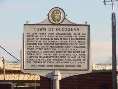 Town of Occoquan Marker image. Click for full size.