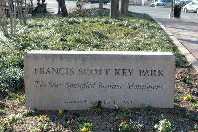 Francis Scott Key Park Namestone image. Click for full size.