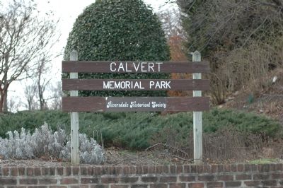 Calvert Memorial Park Sign image. Click for full size.