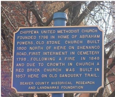 Chippewa United Methodist Church Marker image. Click for full size.