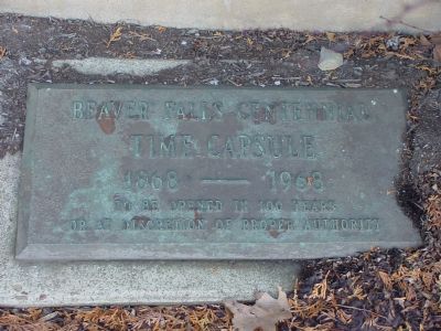 Beaver Falls Centennial Time Capsule 1868–1968 image. Click for full size.