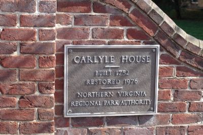 Carlyle House Plaque. Click for full size. Carlyle House Plaque image. Click for full size.