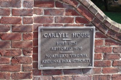 Carlyle House Plaque image. Click for full size.