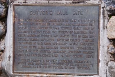 Sutter's Mill Site Marker image. Click for full size.