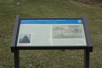 Ellicotts Mills - A Town Divided Marker image. Click for full size.