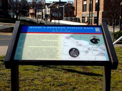 Mosby's Herndon Station Raid Marker image. Click for full size.