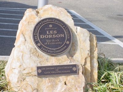 Les Dorson Memorial at the Base of the Marker image. Click for full size.