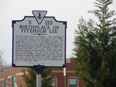 Birthplace of Fitzhugh Lee Marker image. Click for full size.