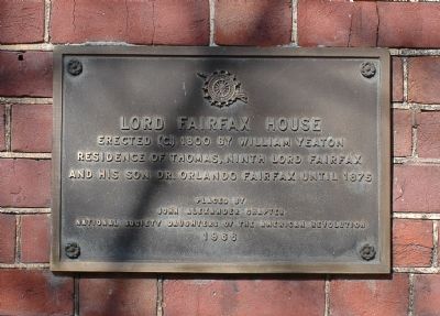 Lord Fairfax House Tablet image. Click for full size.