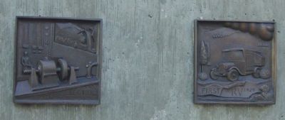 Bronze Reliefs on Pedestal, Left Side image. Click for full size.
