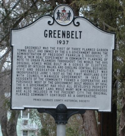 Greenbelt Marker image. Click for full size.
