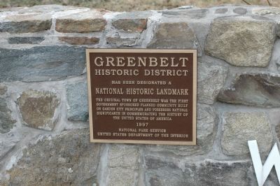 Greenbelt Historic District Marker image. Click for full size.