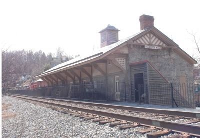 Ellicott Mills B&O Railroad Station Trackside image. Click for full size.
