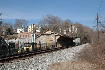 Ellicott Mills B&O Railroad Station Trackside image. Click for full size.