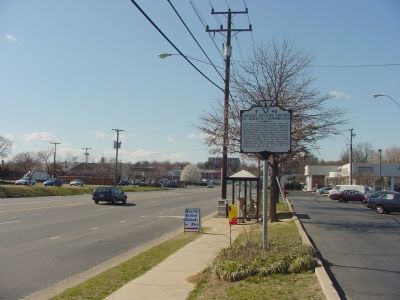 Marker is Next to the Bus Stop Shelter. Click for full size. Marker is Next to the Bus Stop Shelter image. Click for full size.