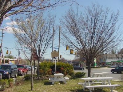 Triangular Park and Marker. Click for full size. Triangular Park and Marker image. Click for full size.