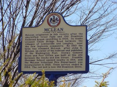 McLean Marker. Click for full size. McLean Marker image. Click for full size.