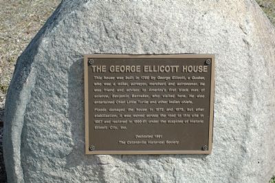 The George Ellicott House Marker image. Click for full size.