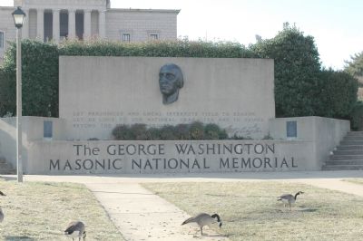 The George Washington Masonic National Memorial Marker. Click for full size. The George Washington Masonic National Memorial Marker image. Click for full size.