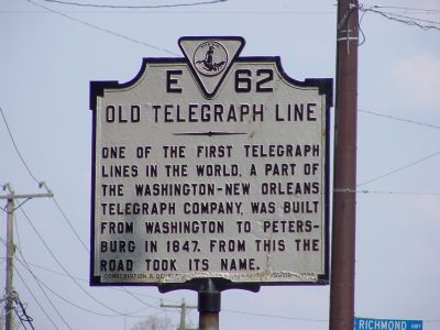 Old Telegraph Line Marker image. Click for full size.