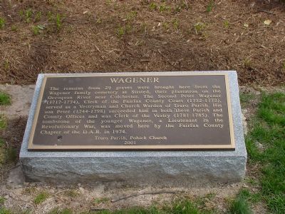Wagener Marker. Click for full size. Wagener Marker image. Click for full size.
