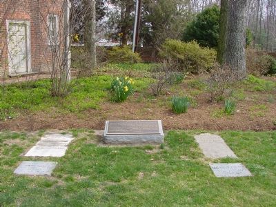 Marker and Two of the Moved Gravestones. Click for full size. Marker and Two of the Moved Gravestones image. Click for full size.