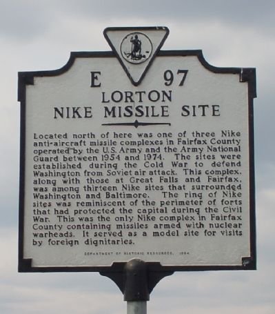 Lorton Nike Missile Site Marker image. Click for full size.